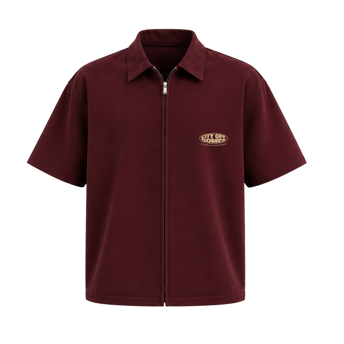 City Off Domes Casa Vento Zipper Shirt Maroon