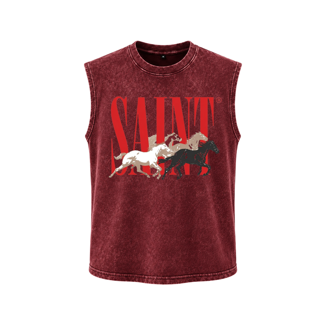 City Off Domes Black Horse Tank Maroon