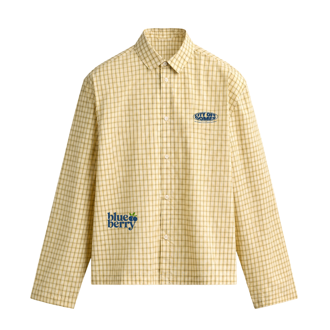 City Off Domes Blue Orchard Shirt Yellow
