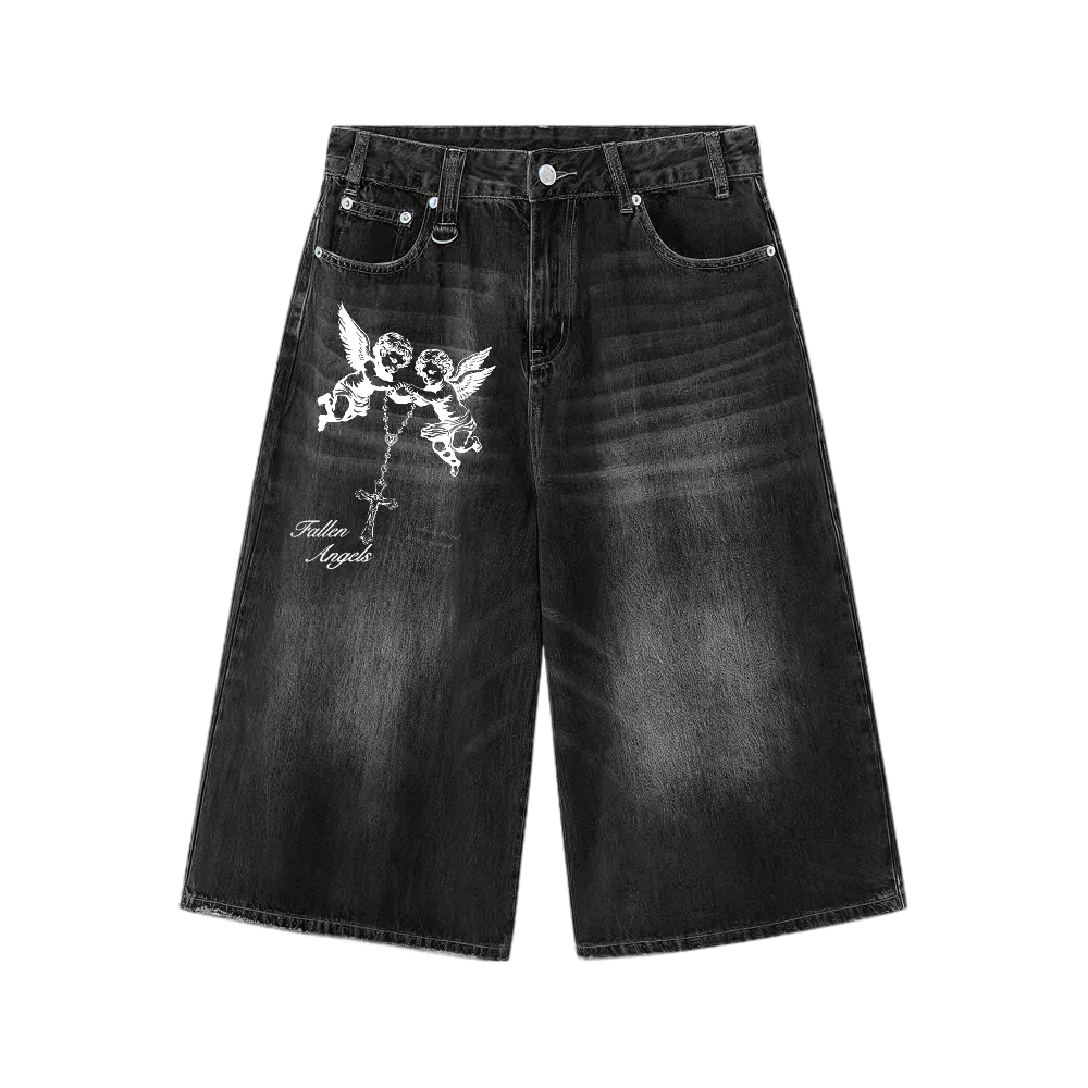 City Off  Domes Fallen Angel Jorts Black
