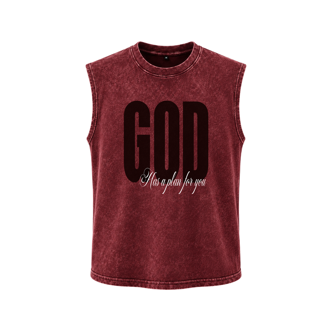 City Off Domes God's plan Tank Maroon