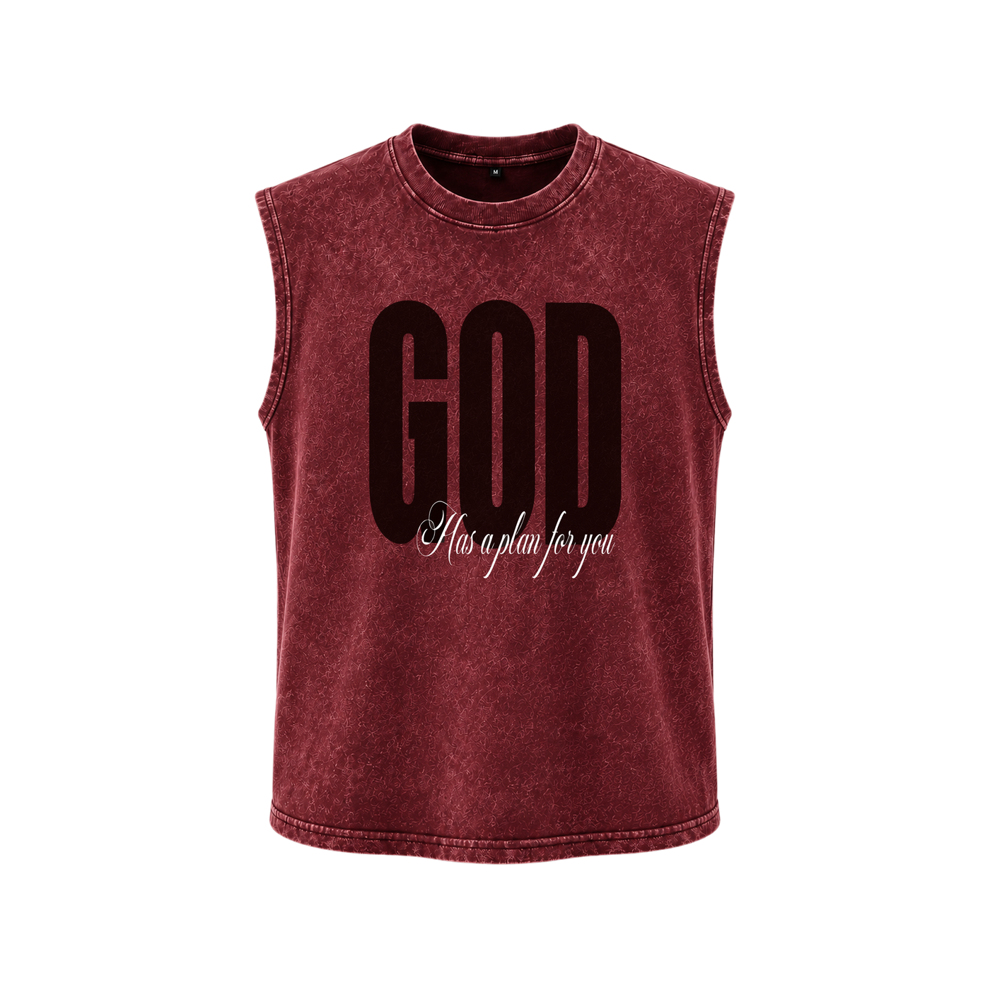 City Off Domes God's plan Tank Maroon