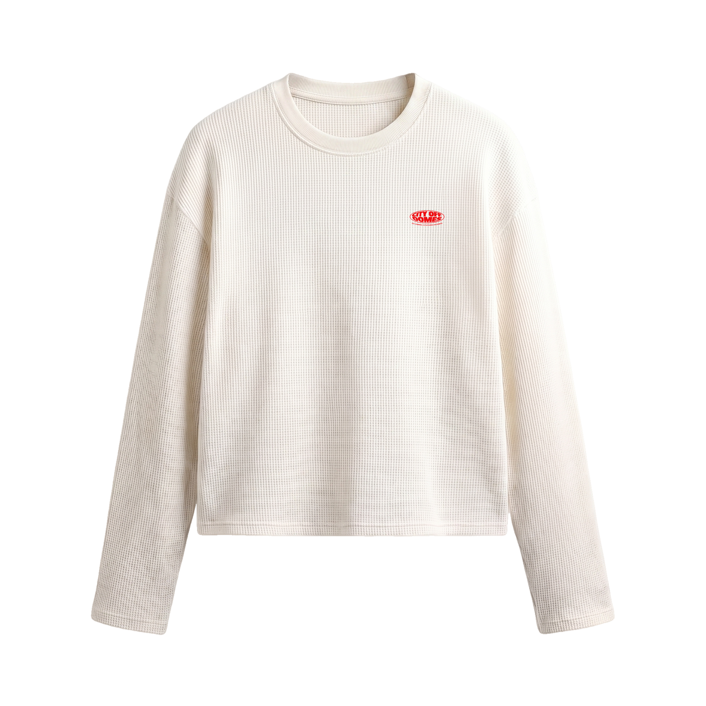 City Off Domes Liberty Script Waffle T-shirt Off White