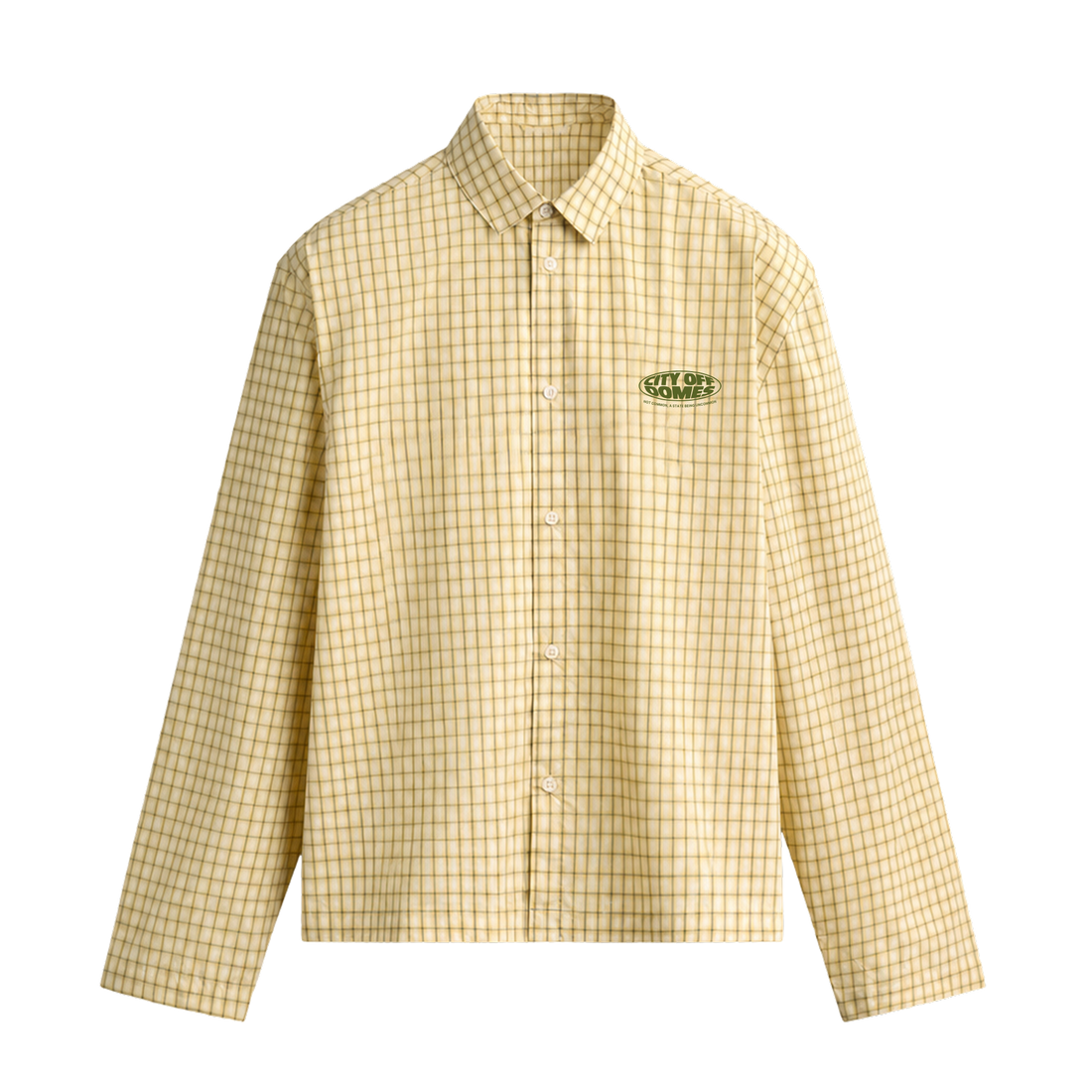 City Off Domes Mediterranean Olive Yellow Shirt
