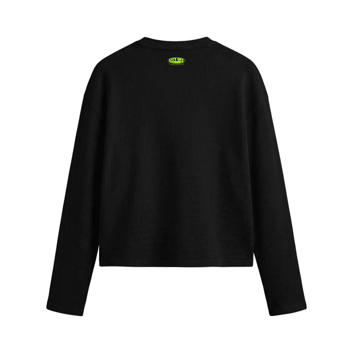 City Off Domes Neon Monogram Waffle T-shirt Black