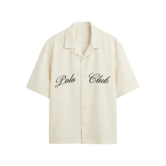 City Off Domes Polo Club White Bowling Shirt