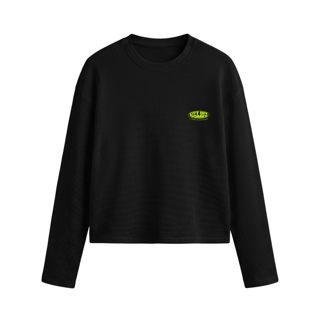 City Off Domes Snake Trail Waffle T-shirt Black