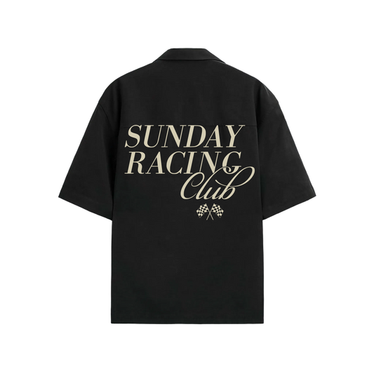 City Off Domes Sunday Racing Black Bowling Shirt