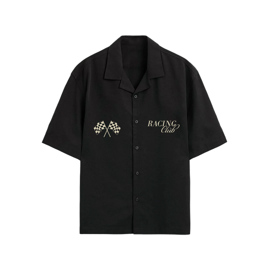 City Off Domes Sunday Racing Black Bowling Shirt
