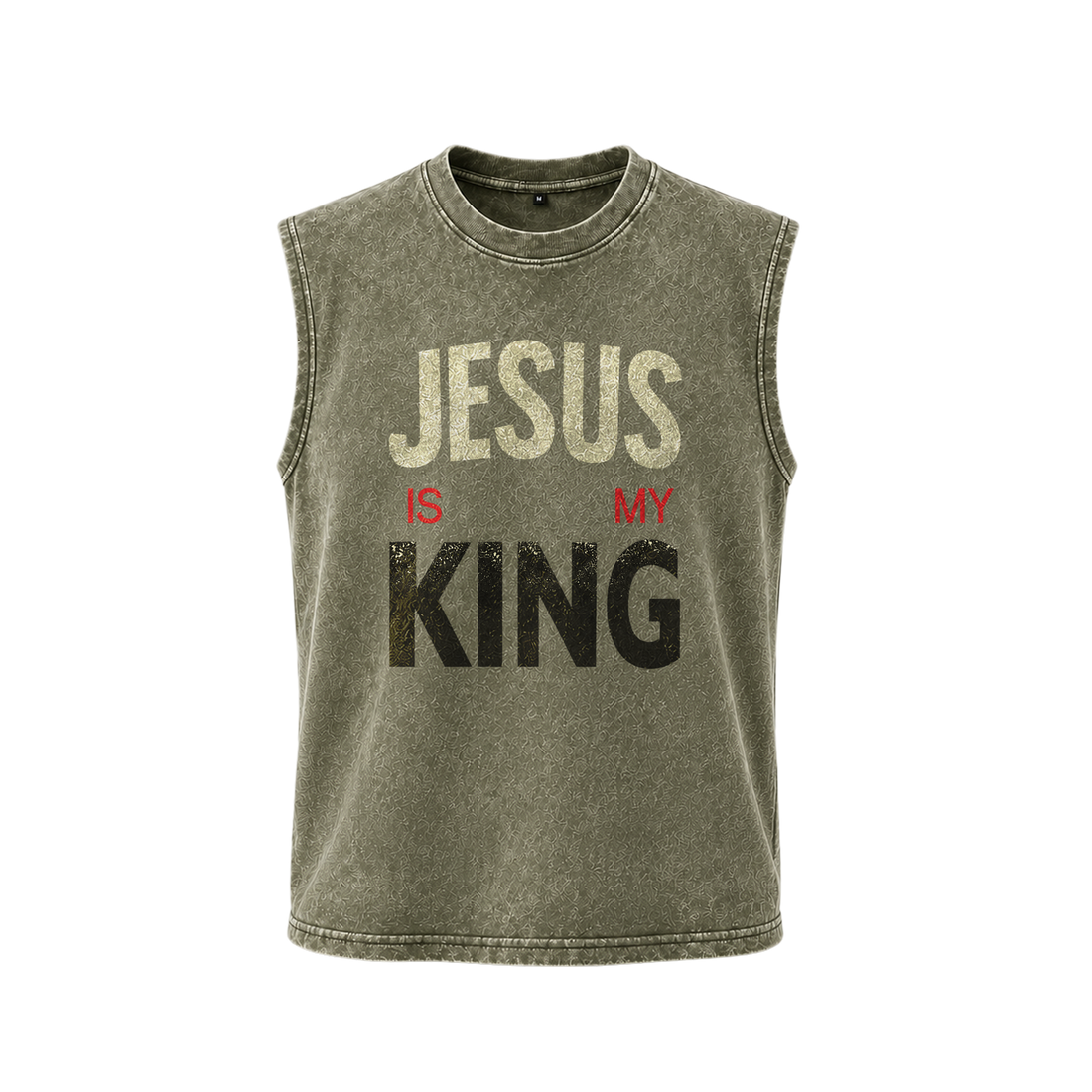 City off Domes Jesus is my King Tank Sage Olive