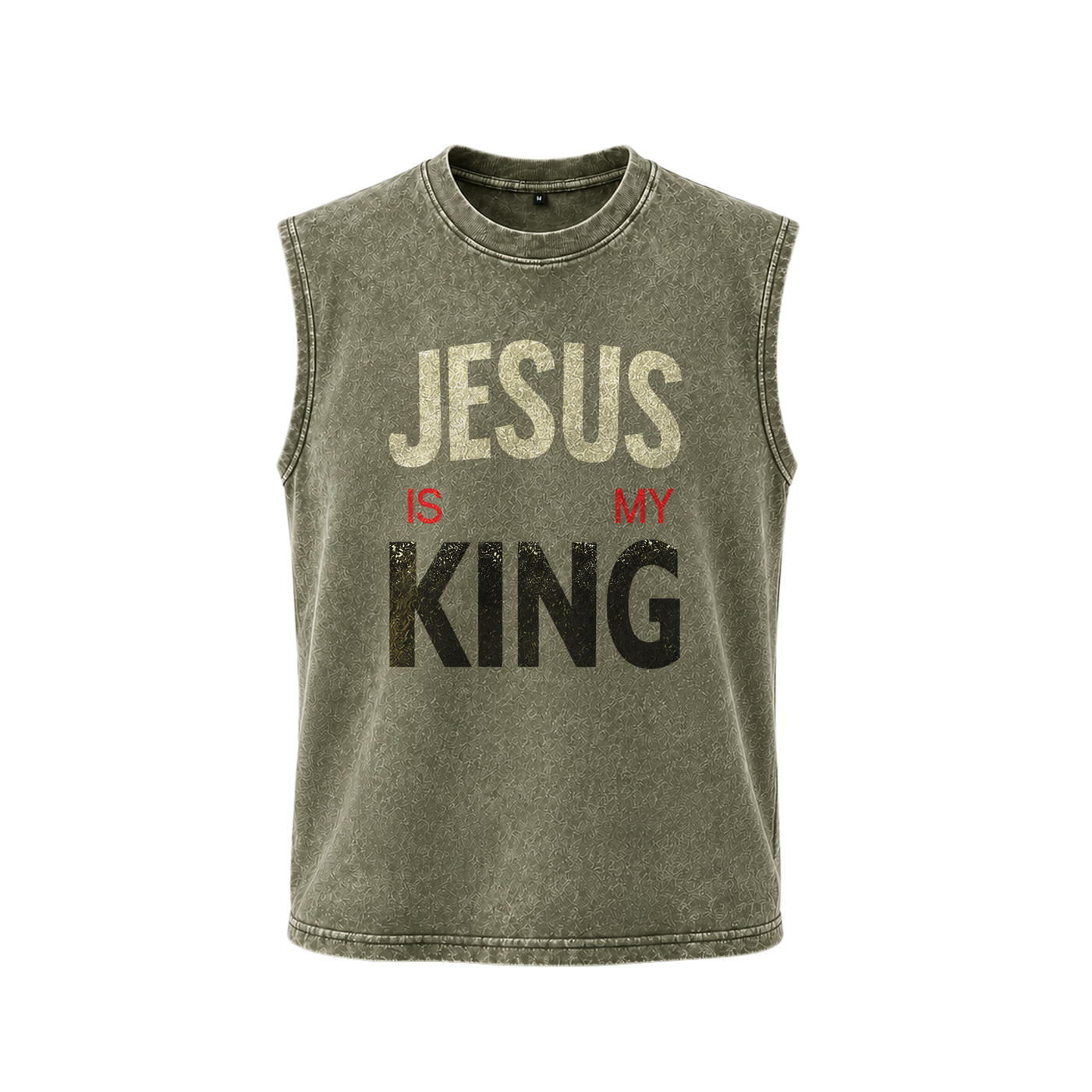 City off Domes Jesus is my King Tank Sage Olive
