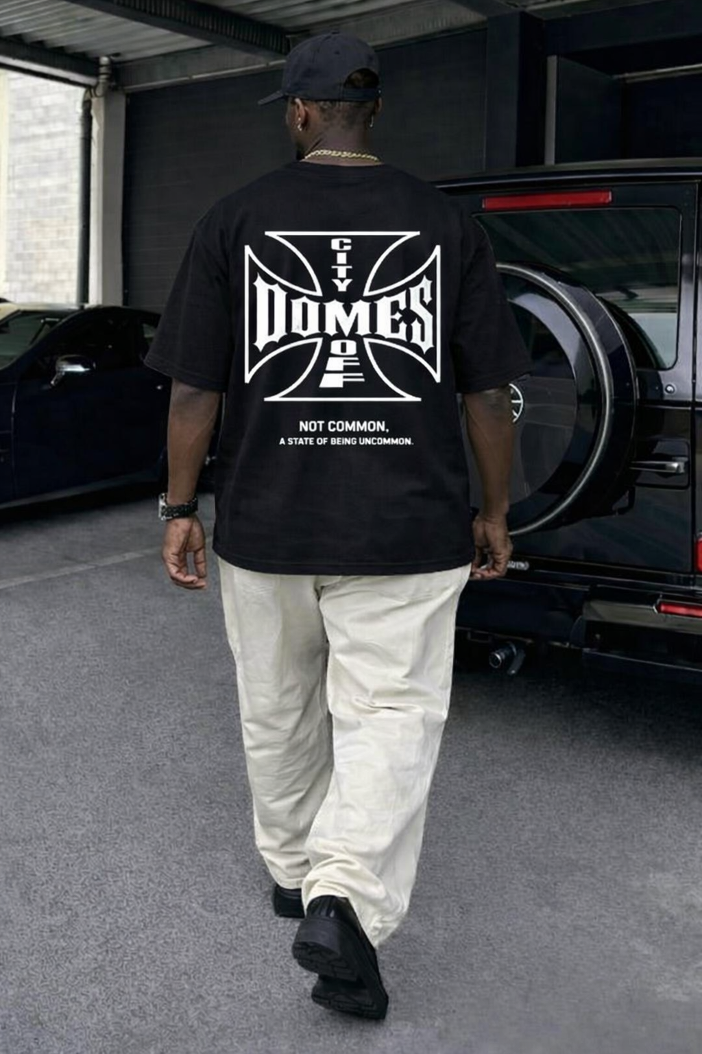 City Off Domes Not Common Black T-shirt