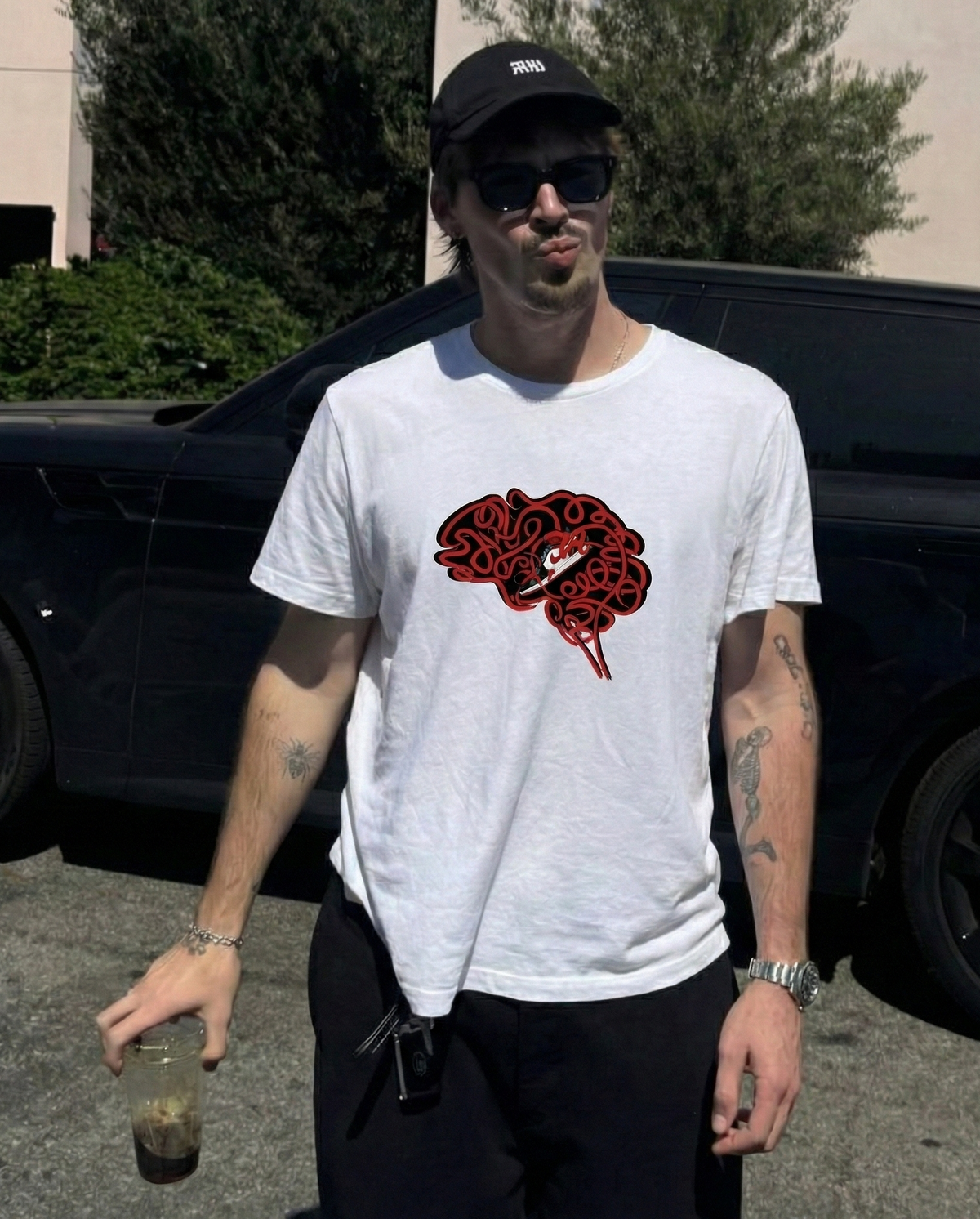 City Off Domes Hustle Brain White T-shirt