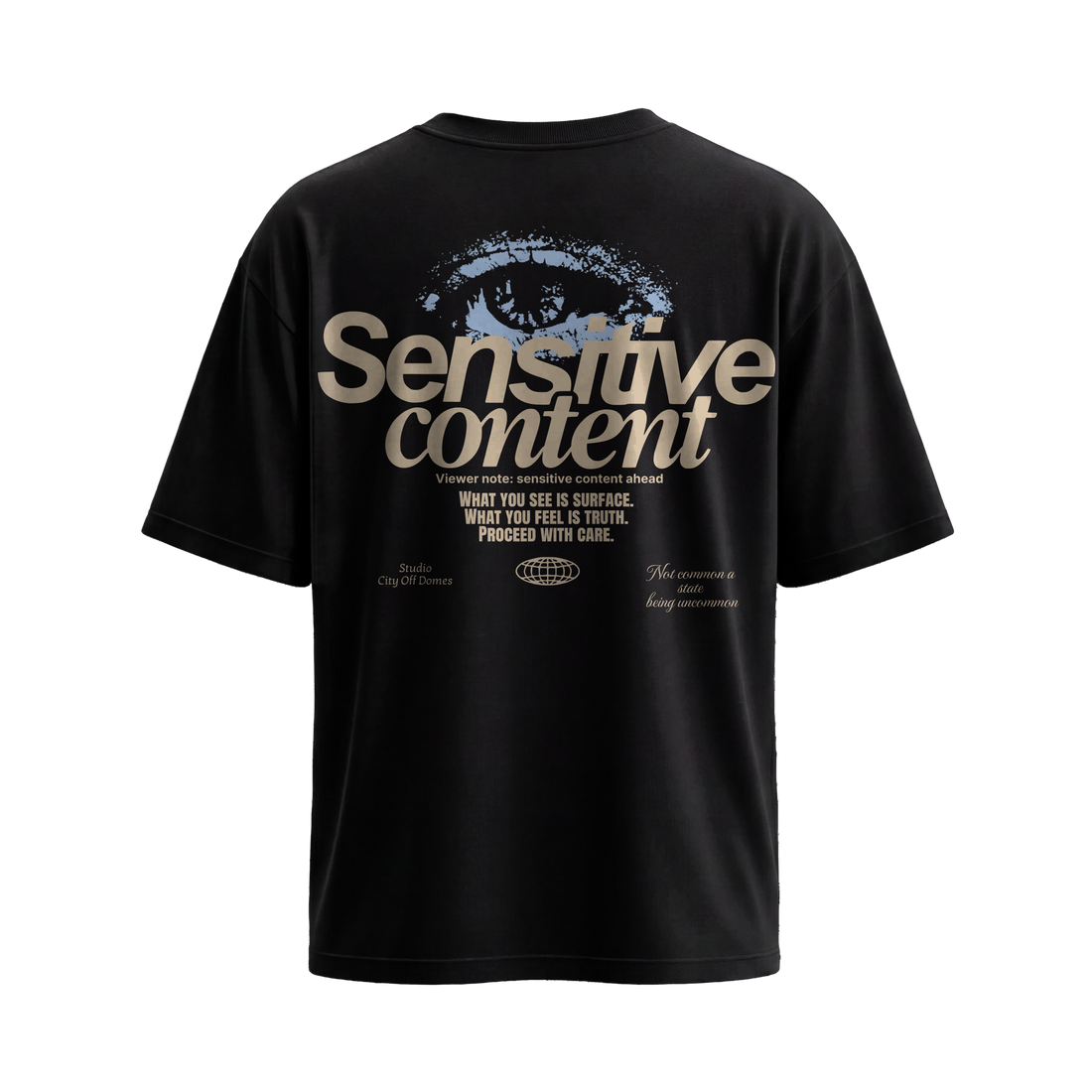 City Off Domes Senstive Content Black T-Shirt