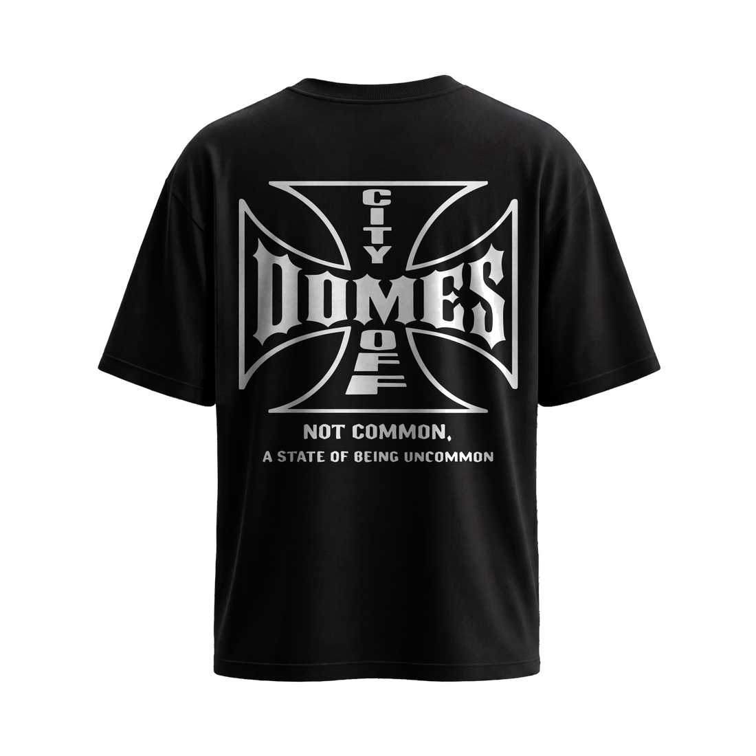 City Off Domes Not Common Black T-Shirt