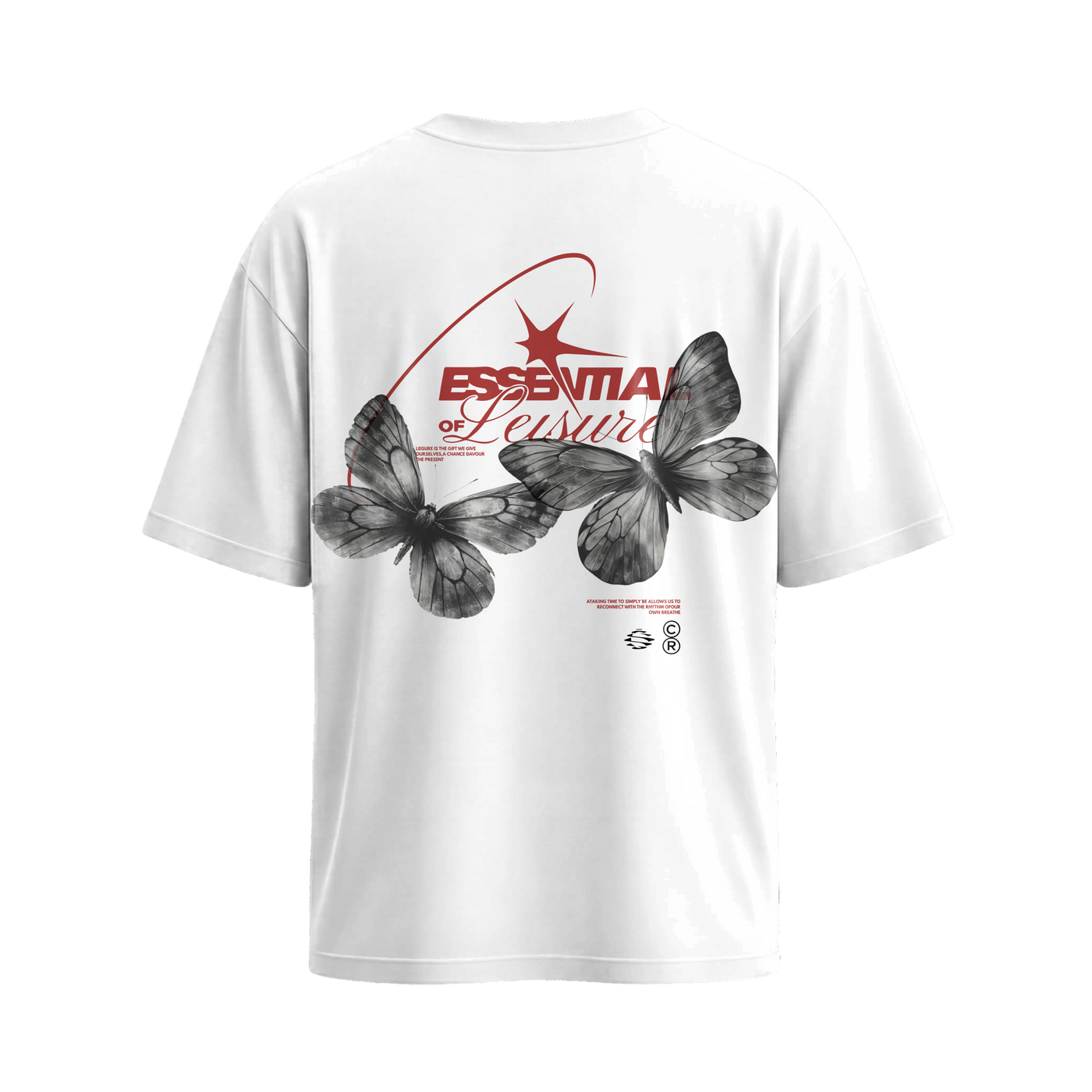 City Off Domes Two Butterflies White T-Shirt