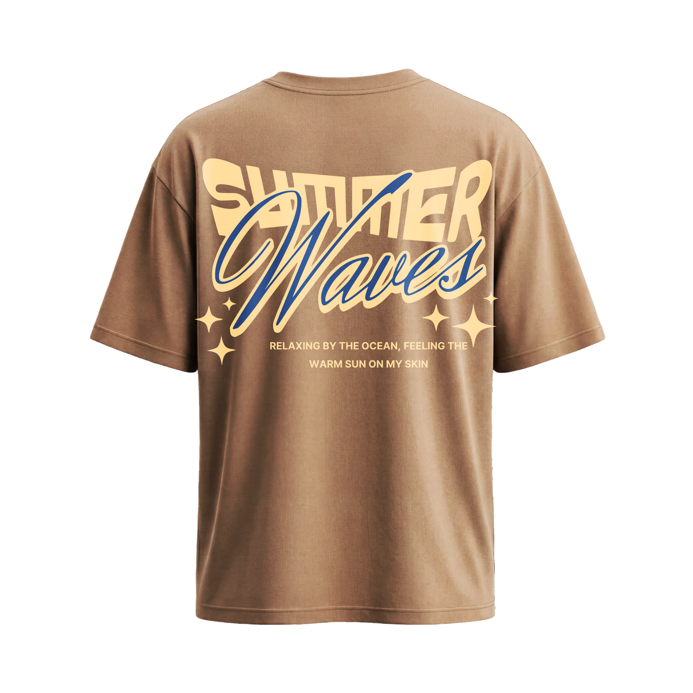 City Off Domes Summer Waves Brown T-Shirt