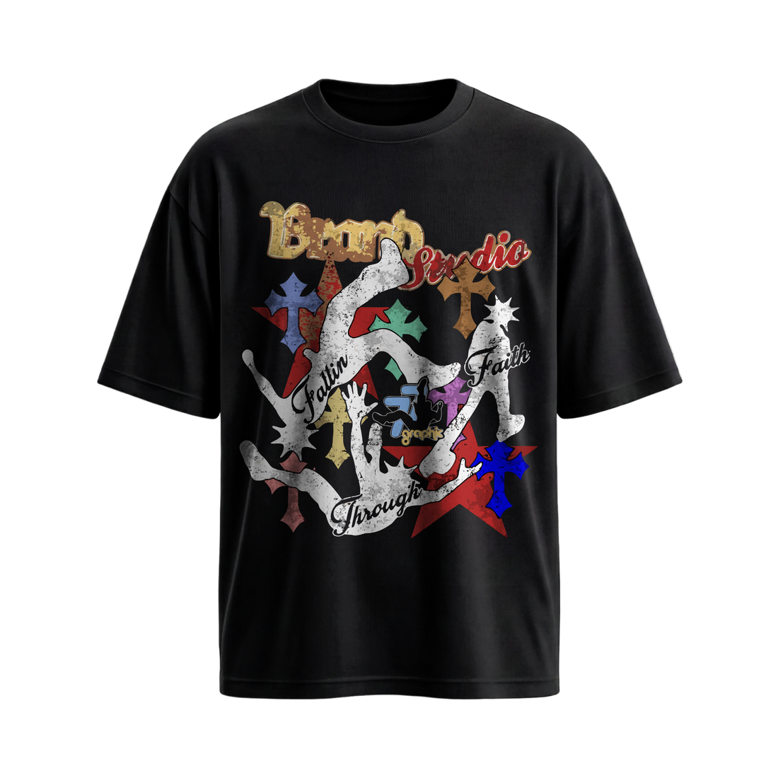City Off Domes Urban Glitch Black T-Shirt