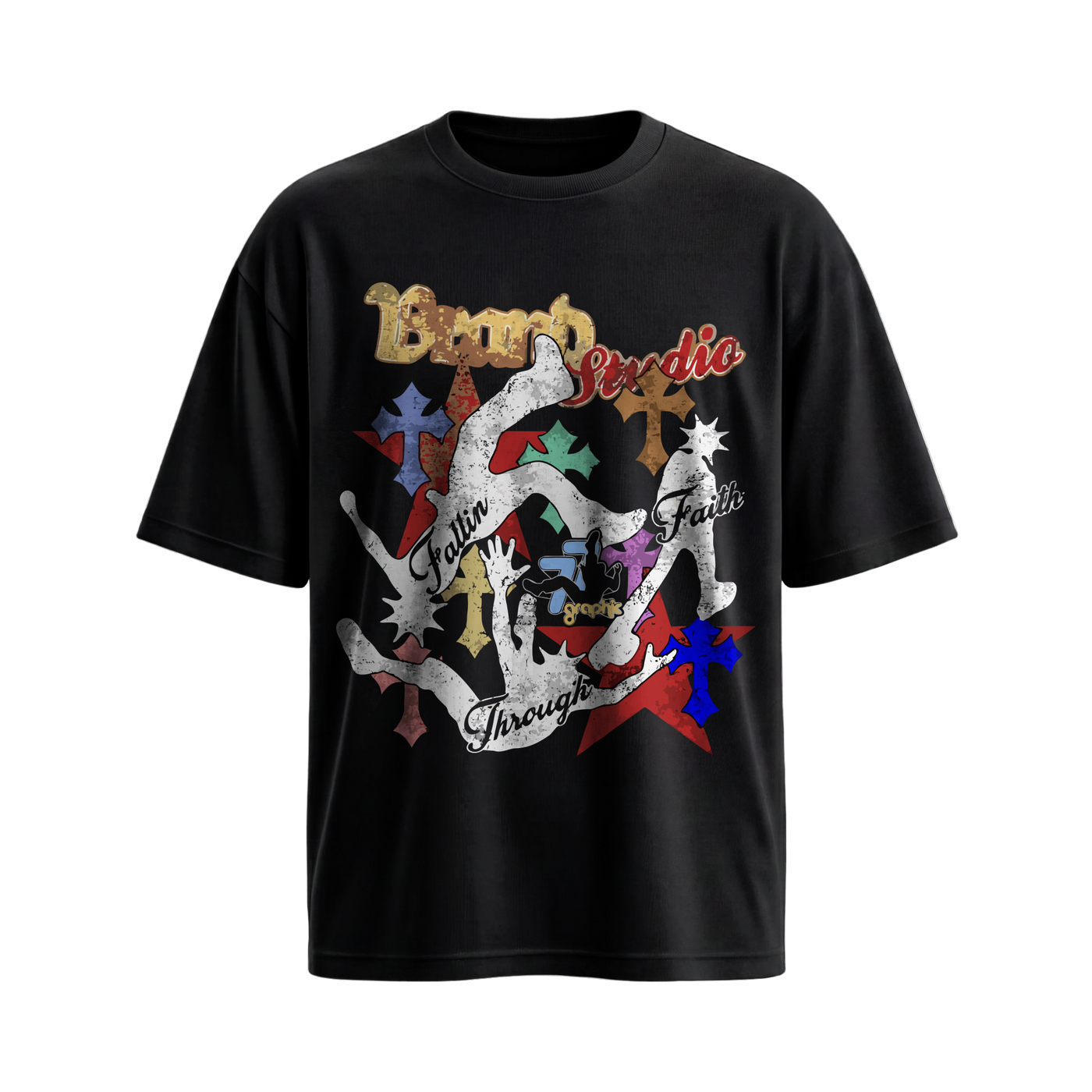 City Off Domes Urban Glitch Black T-Shirt