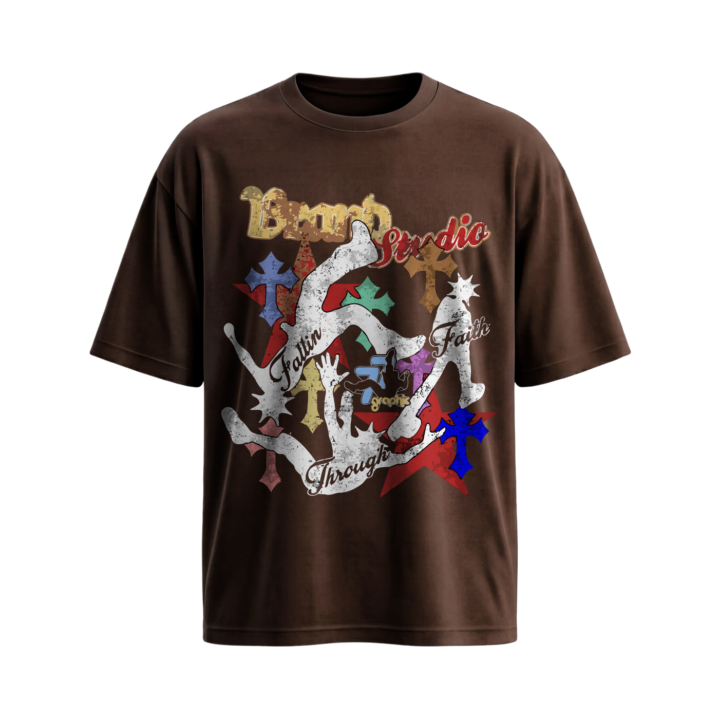City Off Domes Urban Glitch Brown T-Shirt