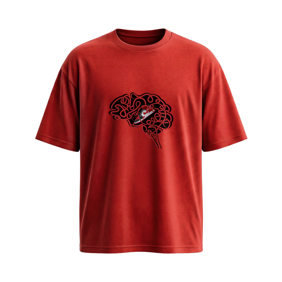 City Off Domes Hustle Brain Red T-Shirt
