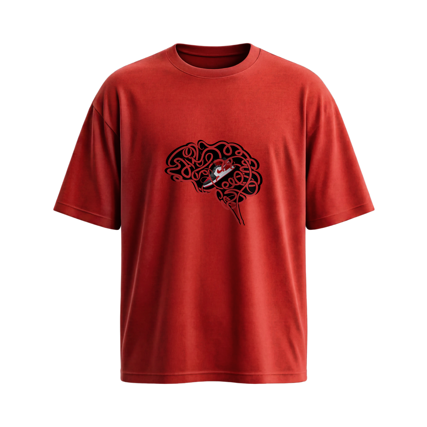 City Off Domes Hustle Brain Red T-Shirt