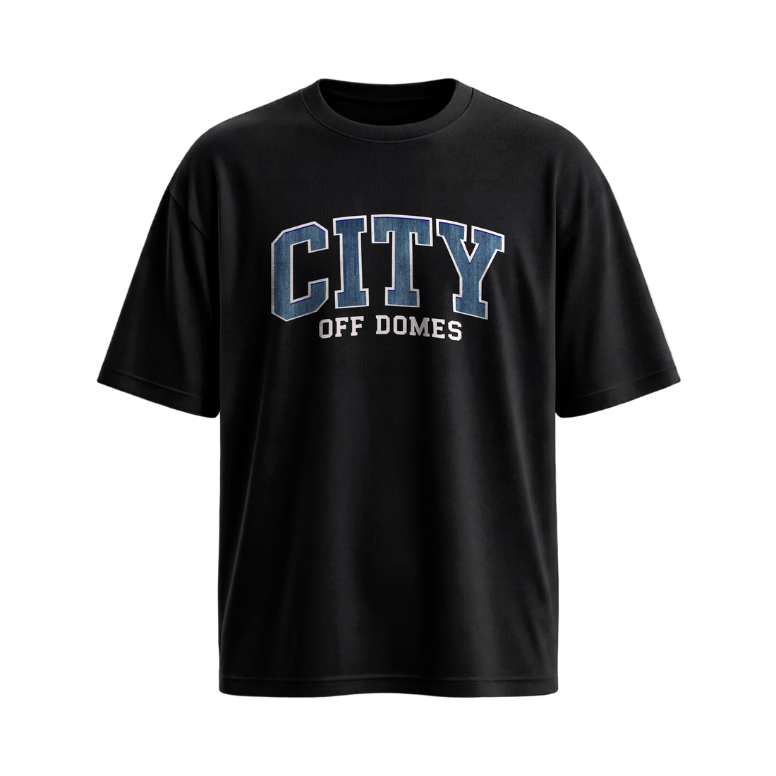 City Off Domes Blue City Black T-Shirt