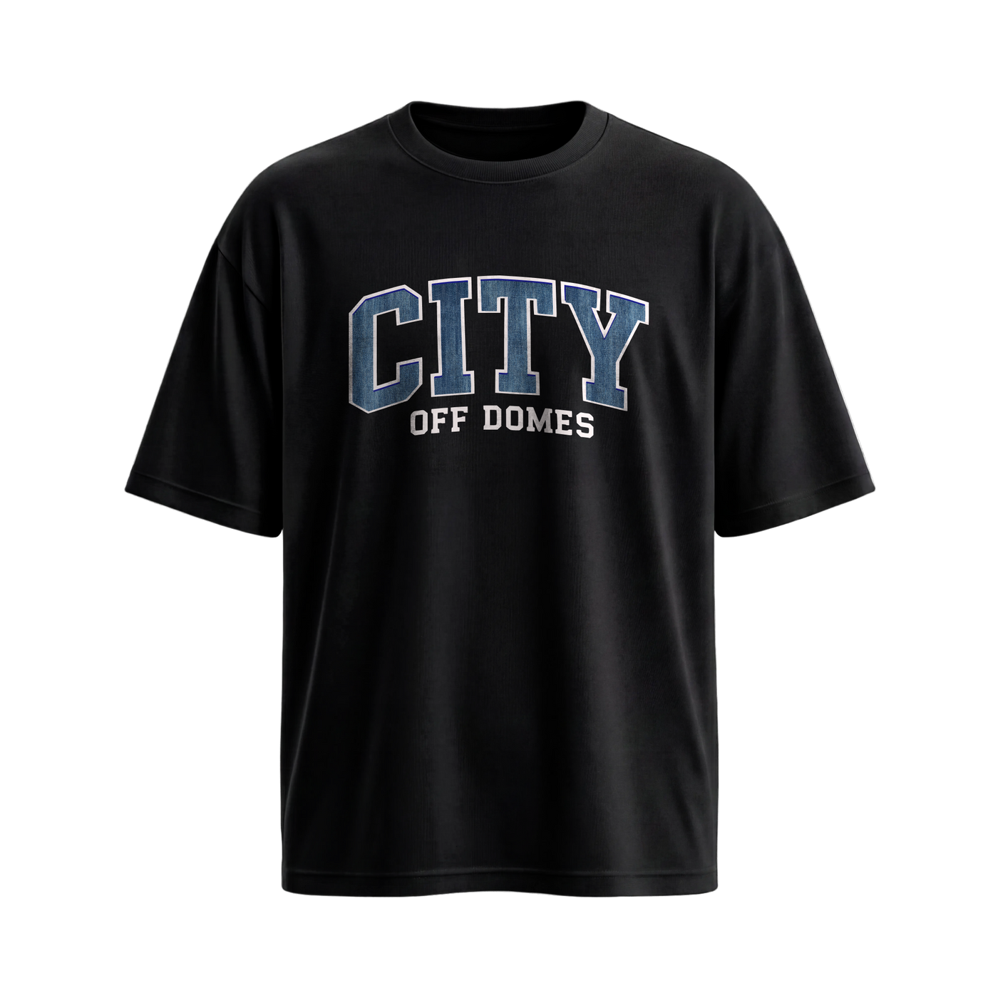 City Off Domes Blue City Black T-Shirt