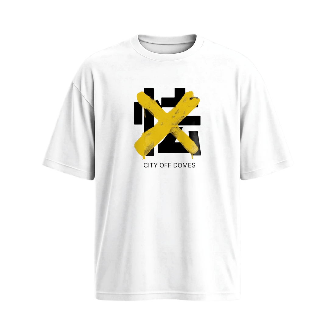 City Off Domes Neural Static White T-Shirt