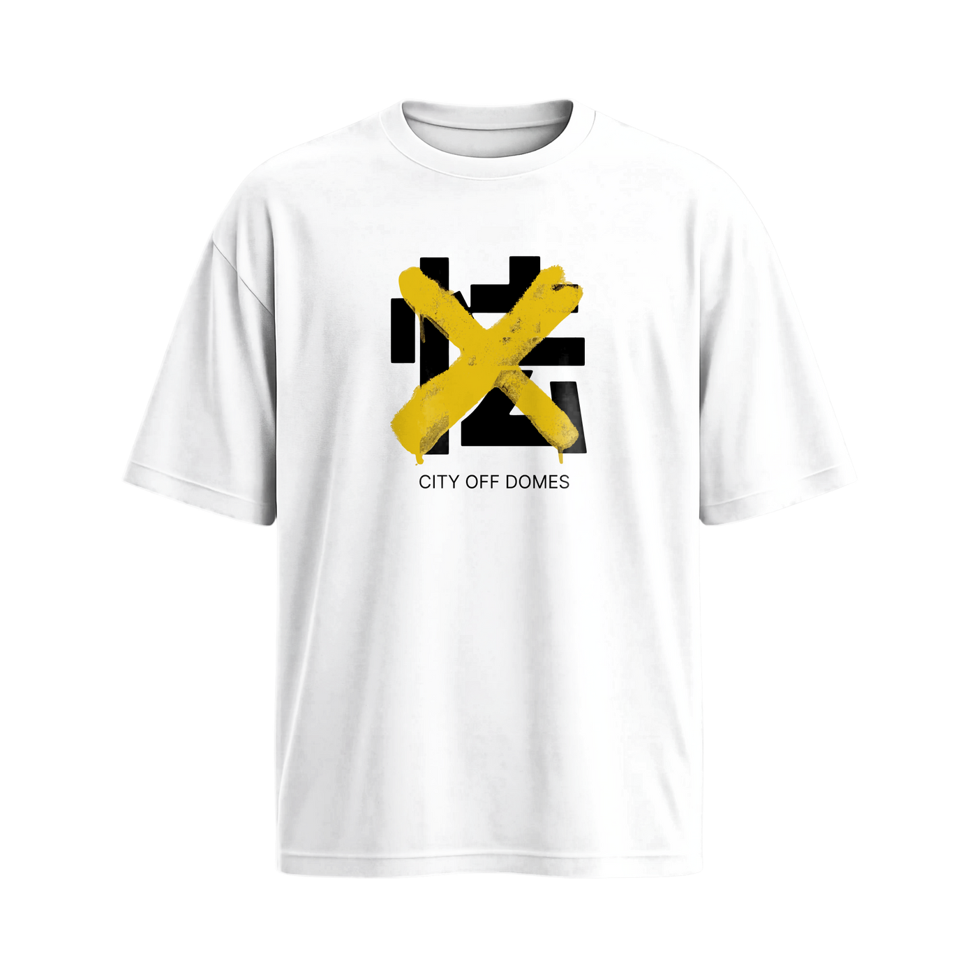 City Off Domes Neural Static White T-Shirt
