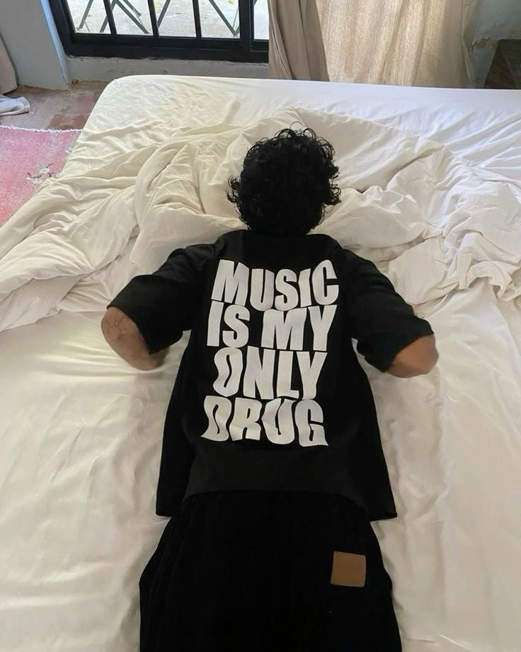 City Off Domes Rhythm Over Everything Black T-shirt
