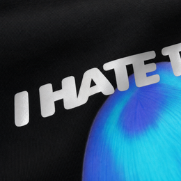 Close-up fabric detail - City Off Domes Like You Black T-shirt