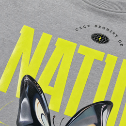 Close-up fabric detail - City off domes Nature Gray T-shirt