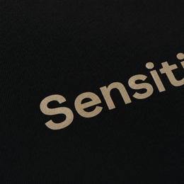 Close-up fabric detail - City Off Domes Senstive Content Black T-shirt