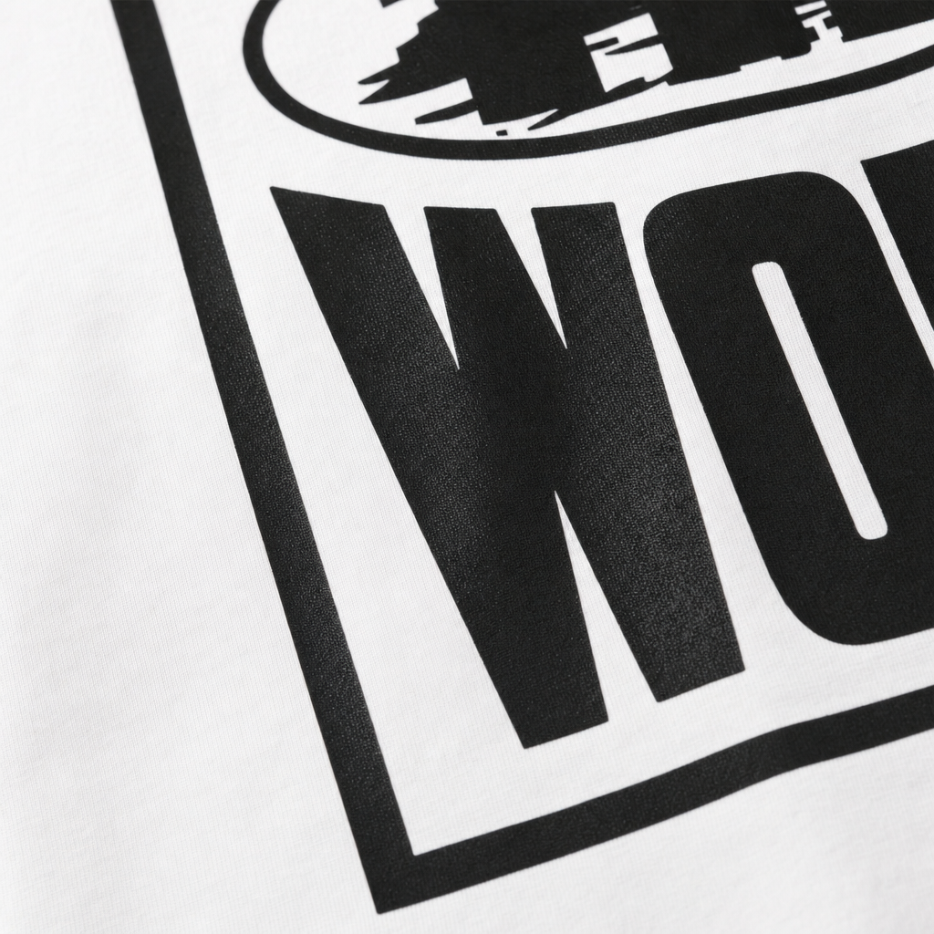 Close-up fabric detail - City Off Domes Rules The World White T-shirt