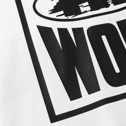 Close-up fabric detail - City Off Domes Rules The World White T-shirt