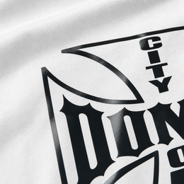 Close-up fabric detail - City Off Domes Not Common White T-shirt