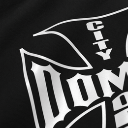 Close-up fabric detail - City Off Domes Not Common Black T-shirt