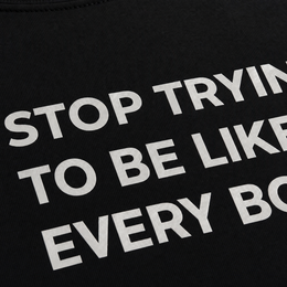 Close-up fabric detail - City Off Domes Fearless Print  Black T-shirt