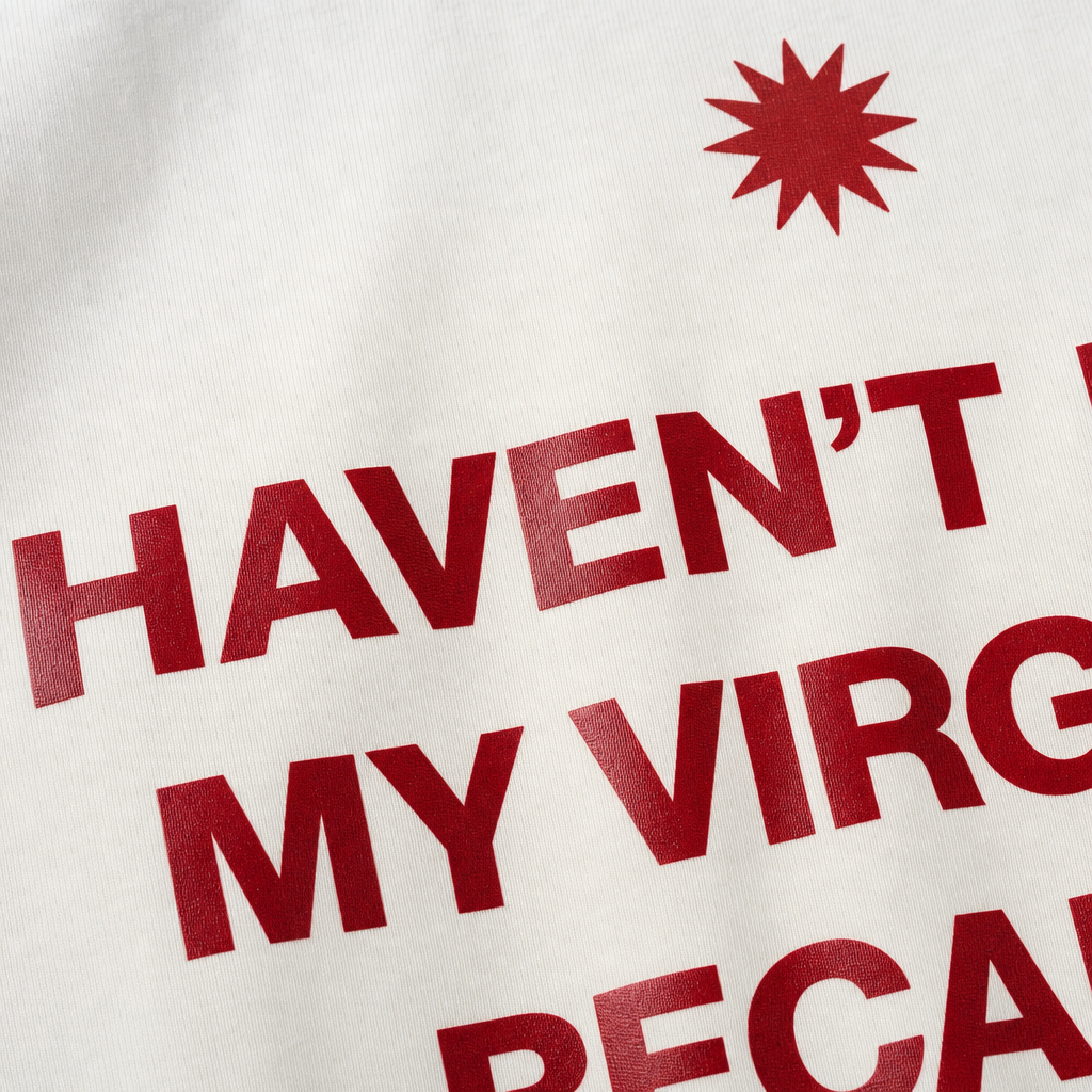 Close-up fabric detail - City Off Domes Faith Driven white T-shirt