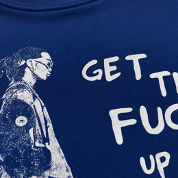 Close-up fabric detail - City Off Domes Rise Mode Blue T-shirt