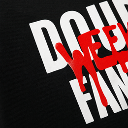 Close-up fabric detail - City Off Domes Double Fantasy Black T-shirt