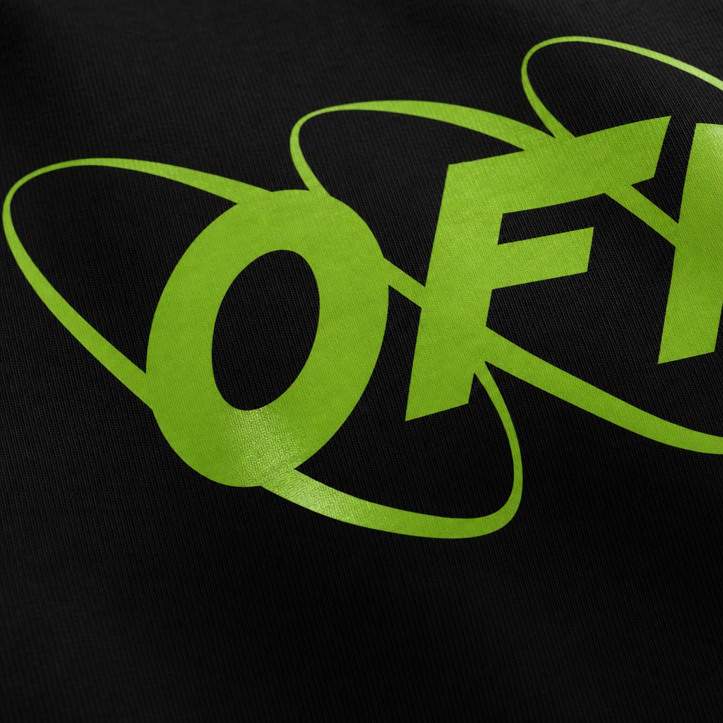 Close-up fabric detail - City Off Domes Off Season Black T-shirt