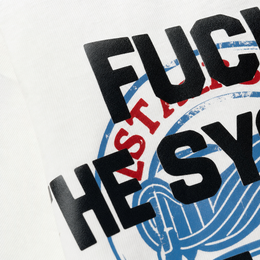 Close-up fabric detail - City Off Domes Off System White T-shirt