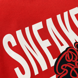 Close-up fabric detail - City Off Domes Hustle Brain RedT-shirt