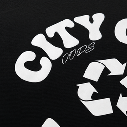 Close-up fabric detail - City Off Domes Dome Era Black T-shirt