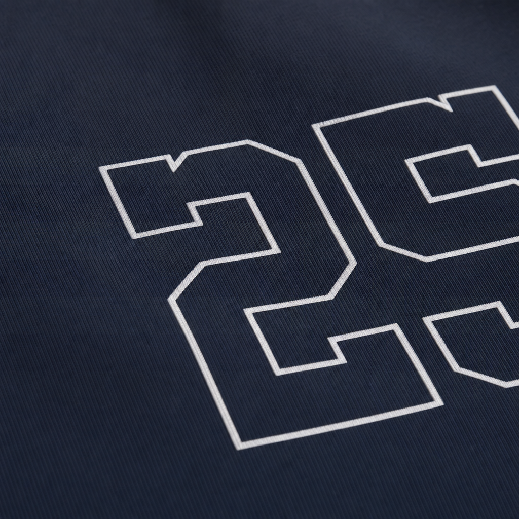 Close-up fabric detail - City Off Domes Midnight Game Blue Bowling Shirt