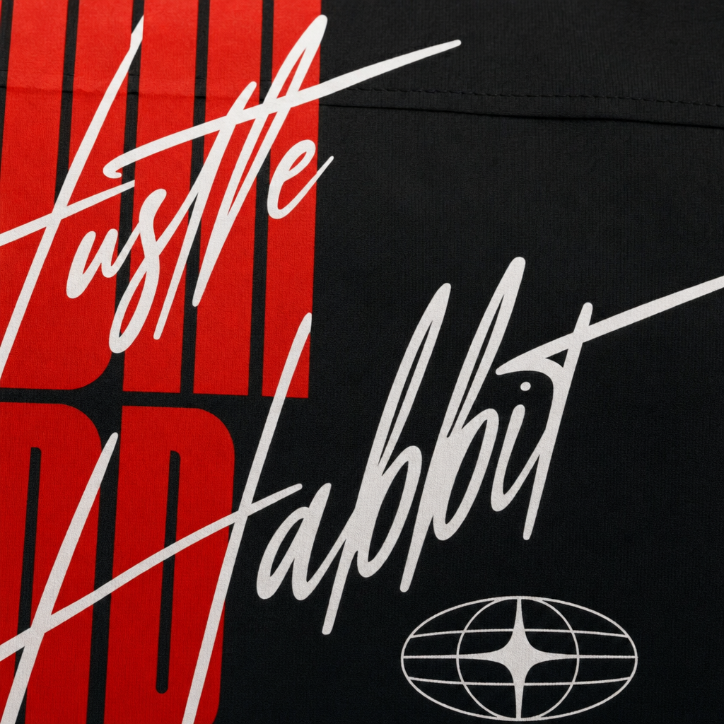Close-up fabric detail - City Off Domes Static Vision Black Bowling Shirt