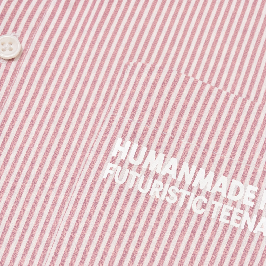 Close-up fabric detail - City Off Domes Humanmade Pink Stripe Shirt