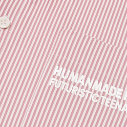 Close-up fabric detail - City Off Domes Humanmade Pink Stripe Shirt